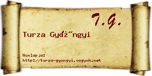 Turza Gyöngyi névjegykártya