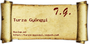 Turza Gyöngyi névjegykártya